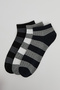 3 Pack Striped Ankle Socks