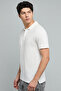 Textured Polo T-Shirt with Short Sleeves - 4