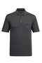 Men's Polo Collar Buttoned Pocket Short Sleeve Smoked T-Shirt Classic Fit - 5305 Bat - 2