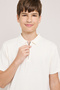 Textured Polo T-Shirt with Short Sleeves - 6