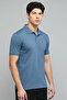 Textured Polo T-Shirt with Short Sleeves - 5