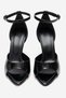 Women's Pointed Open Toe Ankle Strap Stiletto Vegan Leather Zy 4155 - 5
