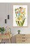 Yellow Flowers and Children One Piece Wooden Framed Painting - 3
