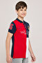 Color Block Polo T-Shirt With Short Sleeves - 4