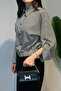 Patterned Sleeve Detailed Shirt 14416 Black - 3