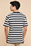 Striped T-Shirt with Crew Neck and Short Sleeves - 6