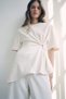 Drape Detaylı Asimetrik Üst