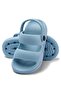 Back Strap Solid Color Clogs - Blue - 6
