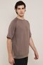 Embroidery Detail T-Shirt with Crew Neck and Short Sleeves - 4