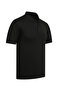Men's Polo Collar Buttoned Pocket Short Sleeve Black T-Shirt Classic Fit - 5305 Bat - 3