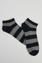 3 Pack Striped Ankle Socks - 4
