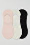 3 Pack Solid No-Show Socks