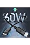 كابل USB-C إلى USB-C طراز RP-CB1043، بطول 60 سم، أسود اللون