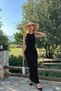 Ribbed Knitwear Maxi Dress Halter Neck Fitted Summer Stylish Dress - 6