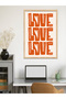 Minimalist Love One-Piece Wooden Framed Painting - 3