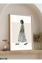 Woman in Green Shoes One Piece Wooden Framed Painting - 2