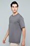 Embossed Print T-Shirt with Crew Neck and Short Sleeves - 3