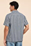 Striped Shirt with Reverse Collar and Short Sleeves - 6