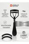 Premium Matte Black Eyelash Curler - Stainless Steel Eyelash Shaper + 2 Replacement Silicone Gifts - 2