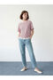 Trendlucky Slouchy Fit Women's Jean Pants with Elastic Waist with Difference in Color