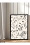 Minimal Women's Drawing One Piece Black Wooden Framed Painting - 4
