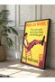 Yellow Background Wısh or Work? One Piece Black Wooden Framed Painting