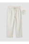 Beige Loose Fit Boys' Linen Blend Trousers by Güli̇s Gi̇yi̇m