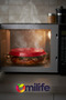 2 Pcs Red Color Round Pyrex Lid Durable Plastic Food Storage Transport Cover - 7