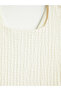 Nevavm Square Collar Girl's Dress with Difference - 5