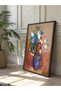Flower in Vase One Piece Black Wooden Framed Painting