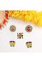 Shubh Labh Sticker Flowers and Satya Design 2 Feet Pack of 5 - 3