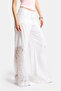 Women's Off-White 7S6-101 Palazzo Lace Detailed Special Design Trousers - 7
