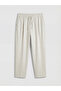 Beige Standard Fit Pleated Men's Trousers - 4