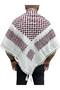 Tasseled Keffiyeh Pusse Bordo 140X140 - 3