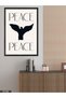 Peace Freedom One Piece Black Wooden Framed Painting - 3