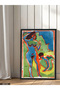 Colorful Figure One-Piece Black Wooden Framed Painting - 4