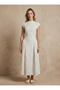 Rochie lungă albă cu buline - 3