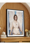 Angel Winged Woman One Piece Black Wooden Framed Painting - 2