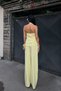 Yellow Halter Neck Vest Palazzo Pants Set - 4