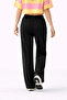 Women's Black Modal Stretchy Soft Textured Wide Leg Comfortable Wide Cut Modal Fabric Sweatpants - 8