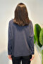 Long Sleeve Bamboo Blouse 132 Navy Blue - 4