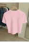Women's Basic Crop T-Shirt, Body-Fitting, Stretchy Fabric, Modern Style - 2