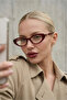 Women's Blue Light Protective Glasses with Detailled Cateye Light Frame 50 Ekartman - 2