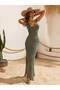 Openwork Knitwear Dress – Long Summer Beach Dress with Straps & Stylish Women's Dress with Mesh Detail - 2