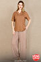 Women's Viscose Pajama Set Summer Lightweight Breathable Fabric Kiss Patterned Relaxed Cut Pajama Set 12687 - 3