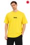 Unisex Oversize Yellow Think Printed T-Shirt 100% Cotton Minimal Text Casual Daily Women's Men's T-Shirt