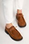 Luna Women's Genuine Leather Loafer Tan Suede - 6