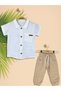 Baby Boy Muslin Fabric Pants and Shirt Set Summer Stylish Breathable 2-Piece Baby Set - 2