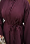 Women's Double Sleeve Slit Shirt, Plum - 6