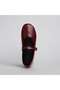 Stone Detailed Burgundy Women's Ballerinas - 2